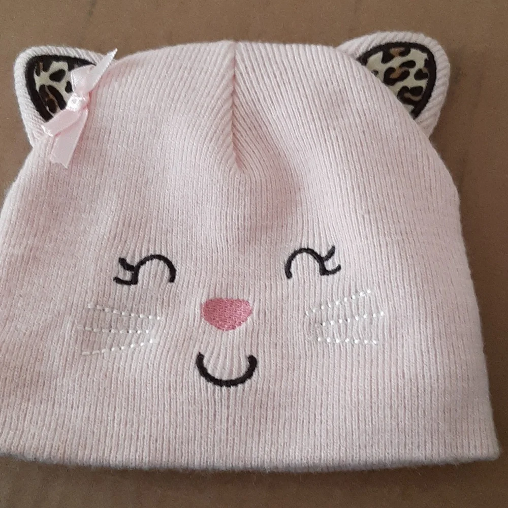Pink infant hats
